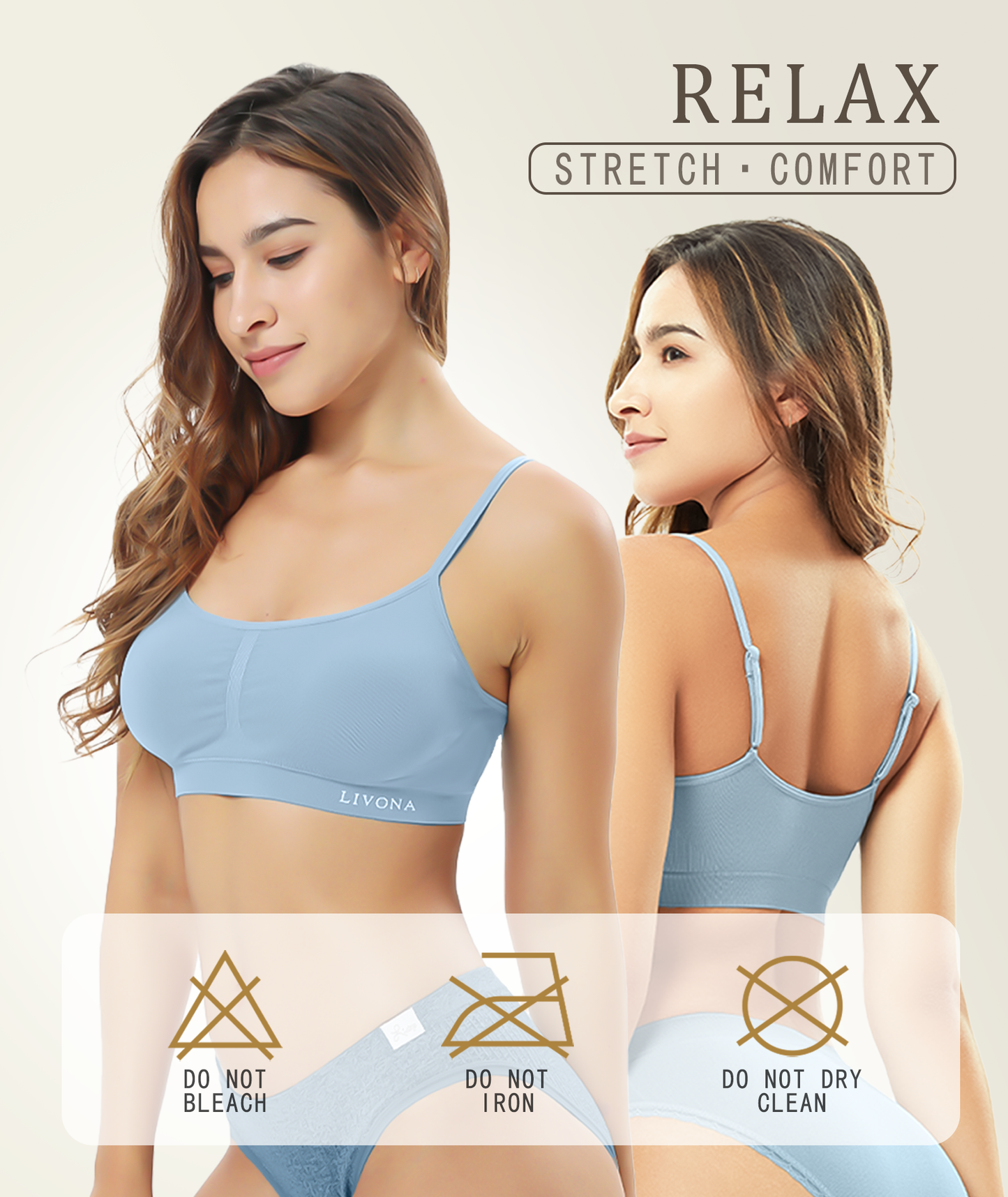 Livona Bra for Women-Sports Bra, Wireless Bra, Seamless Everyday Bra, Sleep Bra, Padded Lounge Bralette, Crop Cami Tank S-XXL…