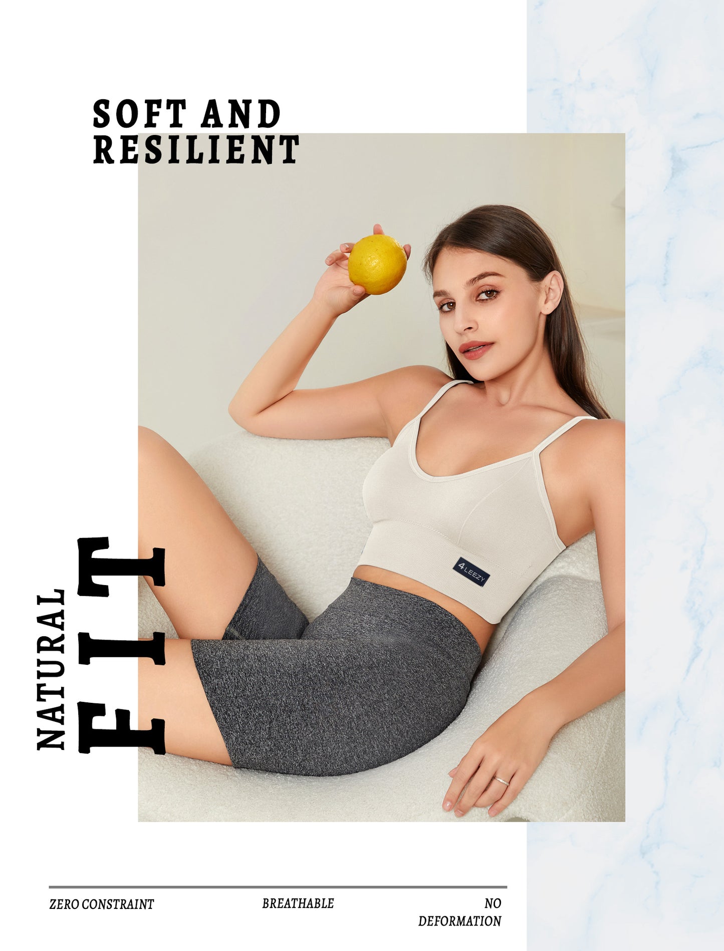4Leezy Sports Bras for Women- Wireless Soft Workout Tops Padded Seamless Fitness Bralettes Comfort Cami Tank S-XXL