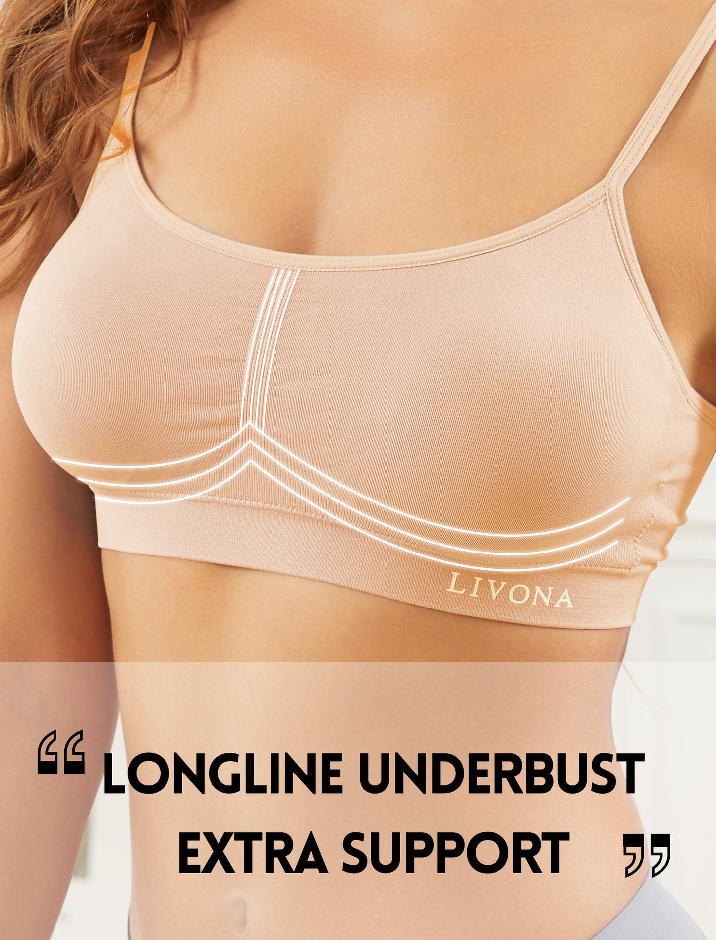 Livona Bra for Women-Sports Bra, Wireless Bra, Seamless Everyday Bra, Sleep Bra, Padded Lounge Bralette, Crop Cami Tank S-XXL…