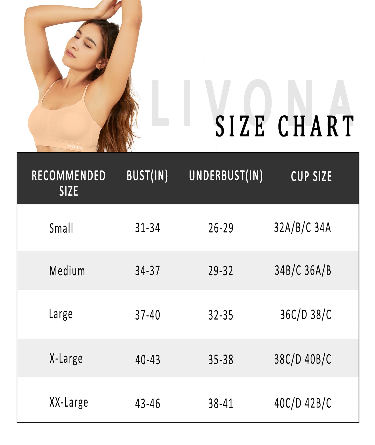 Livona Bra for Women-Sports Bra, Wireless Bra, Seamless Everyday Bra, Sleep Bra, Padded Lounge Bralette, Crop Cami Tank S-XXL…