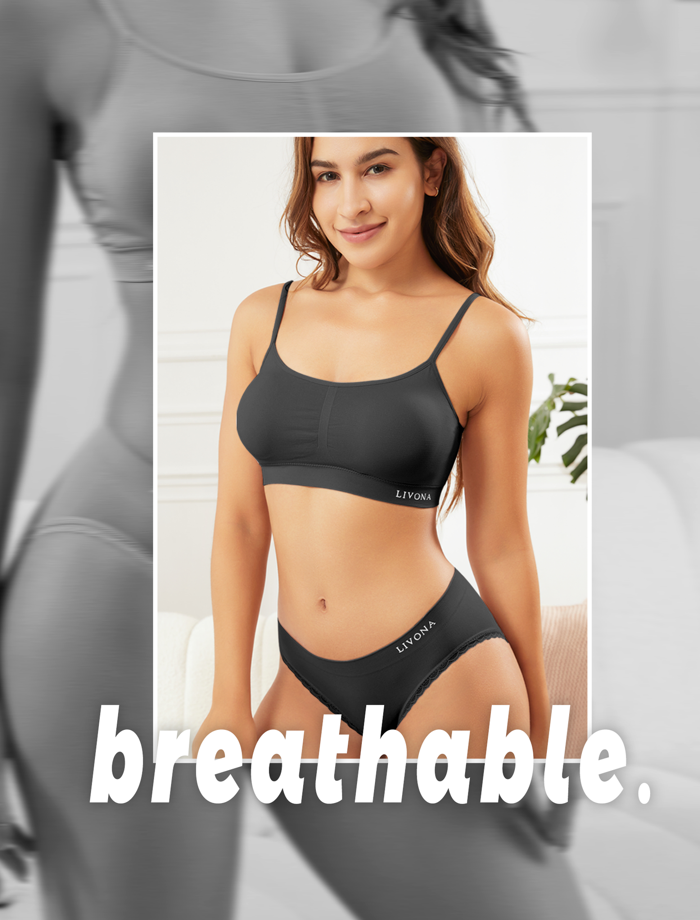 Livona Bra for Women-Sports Bra, Wireless Bra, Seamless Everyday Bra, Sleep Bra, Padded Lounge Bralette, Crop Cami Tank S-XXL…