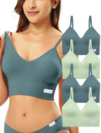 Livona Sports Bras for Women- Wireless Soft Workout Tops Padded Seamless Fitness Bralettes Comfort Cami Tank S-XXL