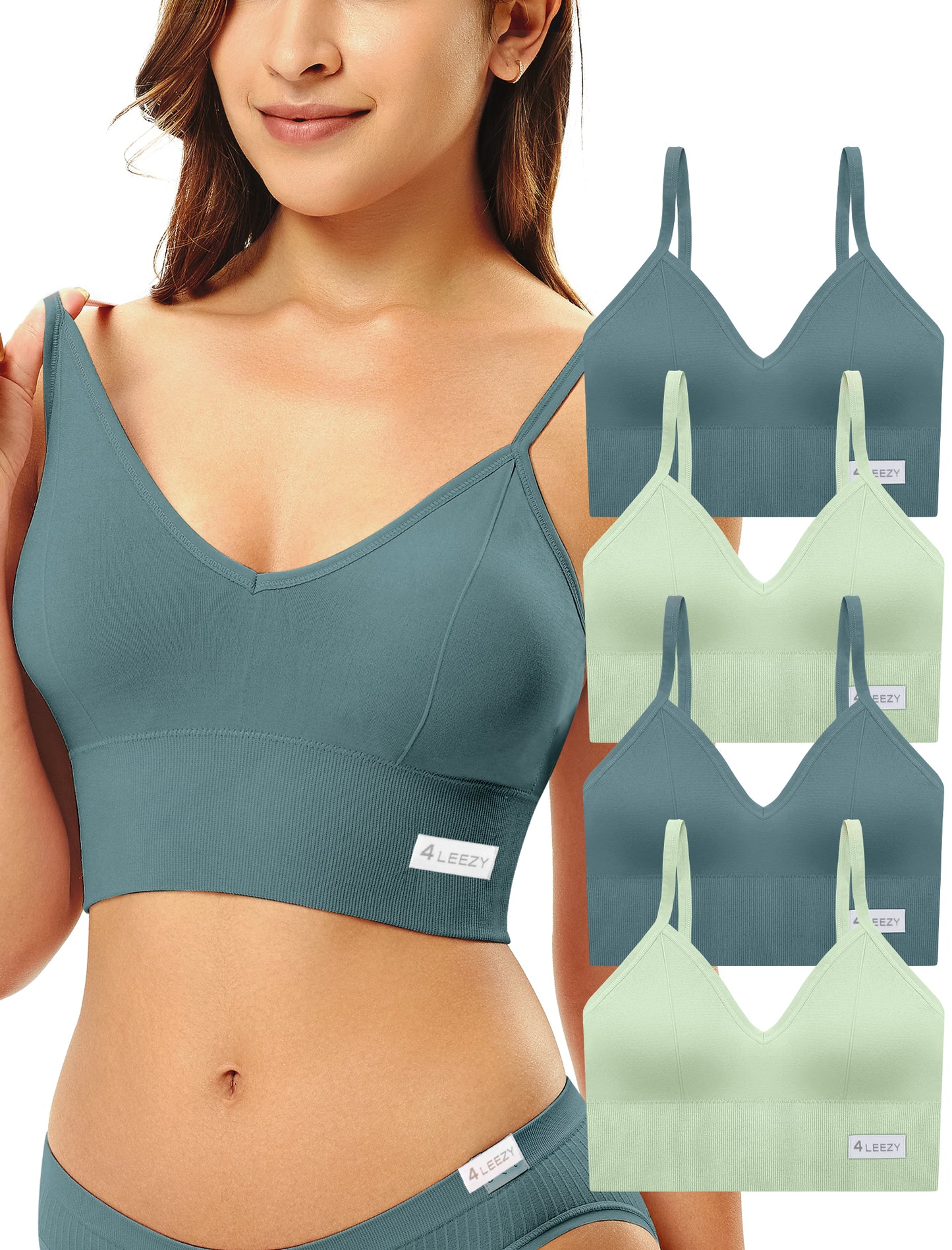 Livona Sports Bras for Women- Wireless Soft Workout Tops Padded Seamless Fitness Bralettes Comfort Cami Tank S-XXL