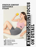 4Leezy 2 Pack Sports Bras for Women- Wireless Soft Workout Tops, Padded Seamless Fitness Bralettes, Adjustable Comfort Crop Cami Tank S-XXL