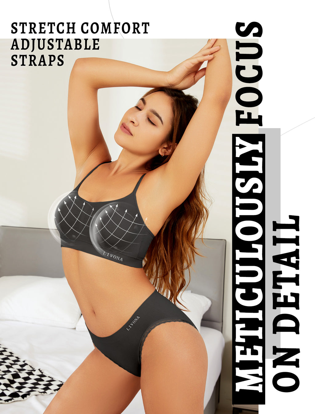 Livona Bra for Women-Sports Bra, Wireless Bra, Seamless Everyday Bra, Sleep Bra, Padded Lounge Bralette, Crop Cami Tank S-XXL…