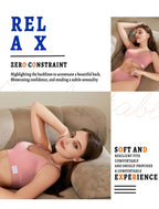 4Leezy Sports Bra for Women- Seamless Wireless Soft Bralette with Comfortable Padded and Nice Racerback Workout Tops Cami Crop Tank S-XXL