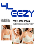 4Leezy 1 Pack Sports Bra for Women- Seamless Wireless Soft Bralette with Comfortable Padded and Nice Racerback Workout Tops Cami Crop Tank S-XXL