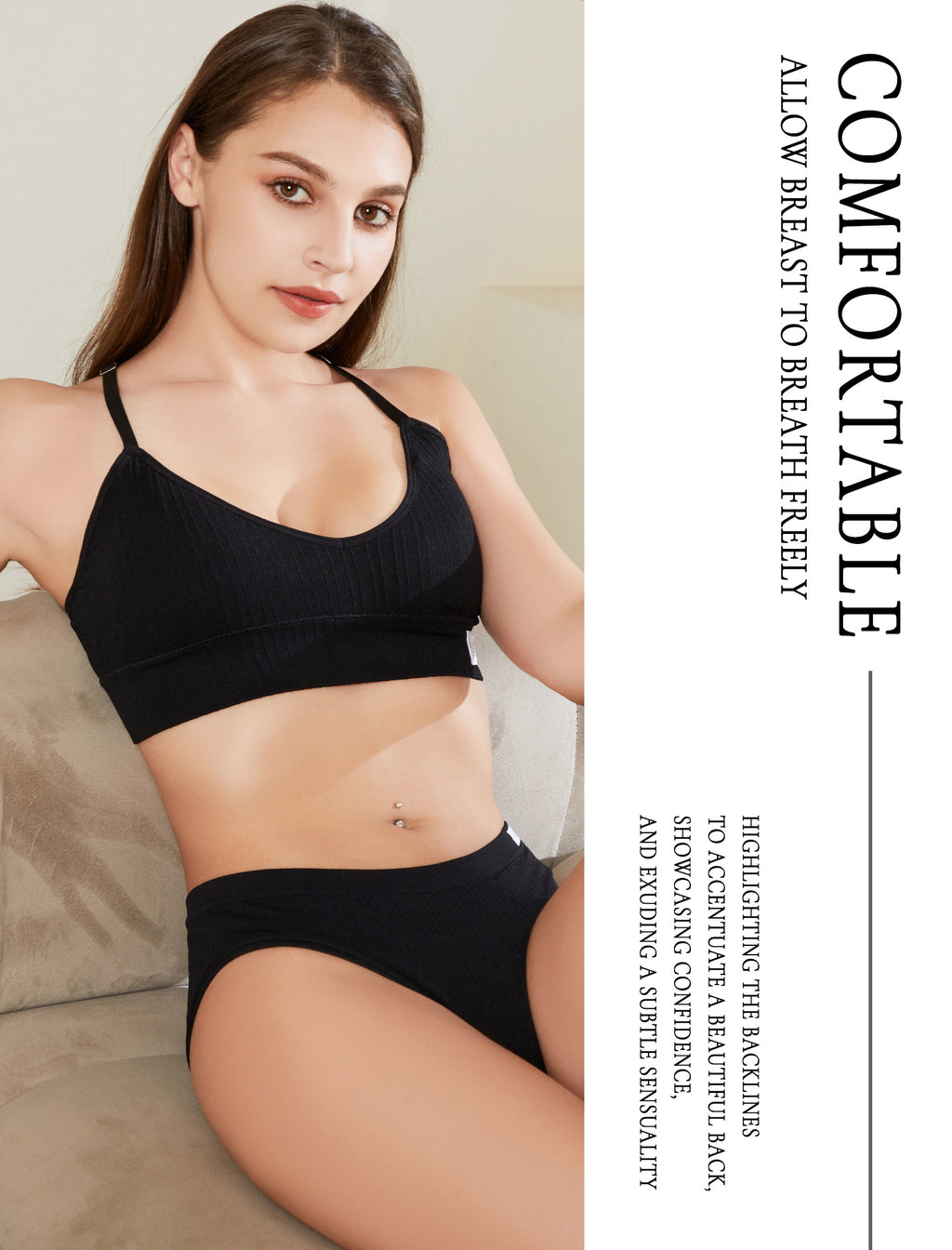 4Leezy Sports Bra for Women- Seamless Wireless Soft Bralette with Comfortable Padded and Nice Racerback Workout Tops Cami Crop Tank S-XXL