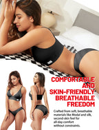 4Leezy Wireless Bras for Women - 2 Pack Sports Bra Bralettes with Support No Underwire Seamless Workout Tops Cami Crop Tank S-XXL