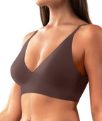 Livona Wireless Bra for Women - Sports V-neck Comfortable Padded Bralette with Support Workout Tops Cami Crop Tank Tops S-XXL