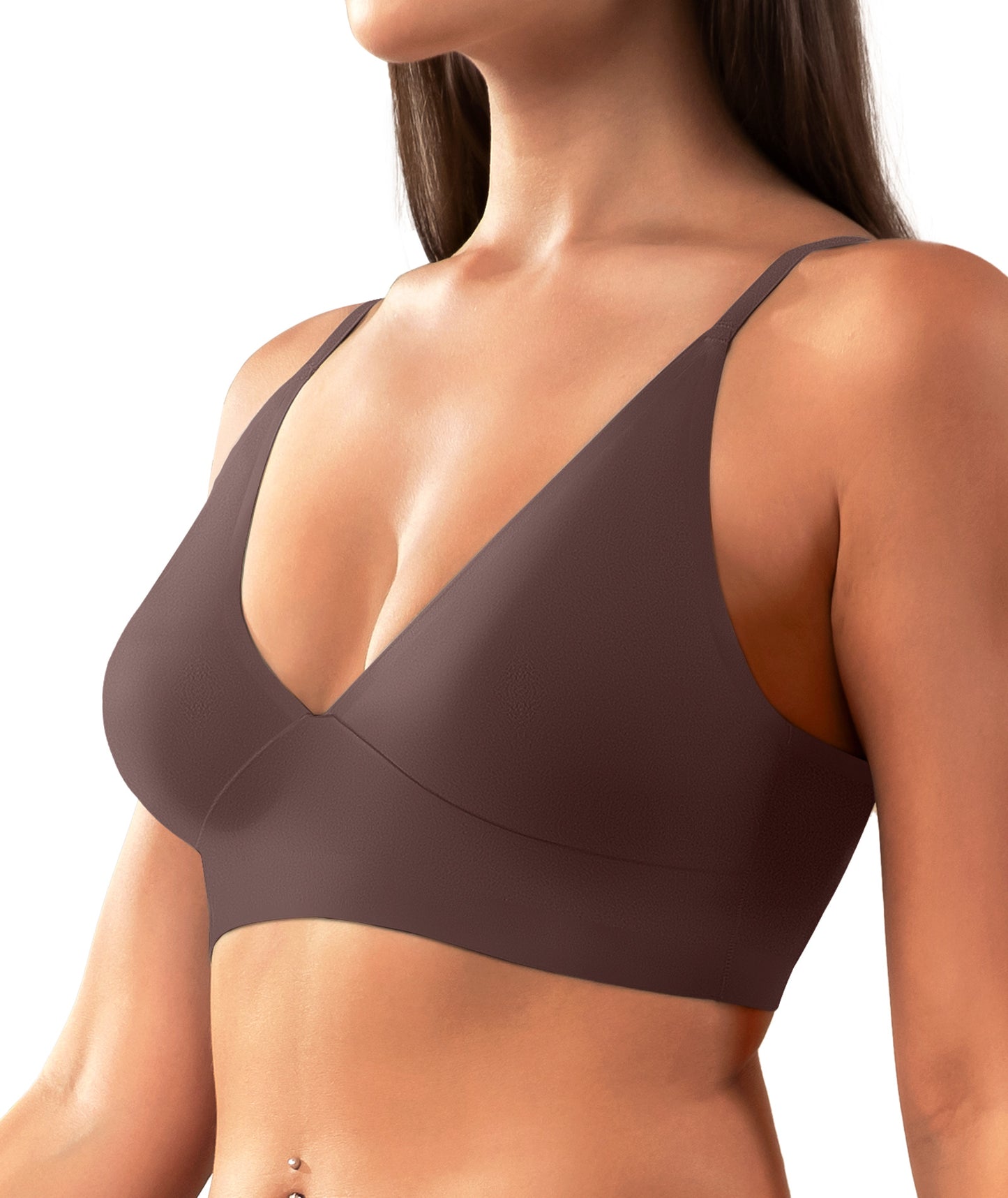Livona Wireless Bra for Women - Sports V-neck Comfortable Padded Bralette with Support Workout Tops Cami Crop Tank Tops S-XXL