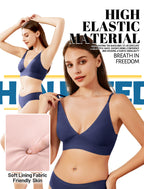 4Leezy Wireless Bras for Women - 4 Pack Padded Sports Bra Bralettes with Support No Underwire Seamless Workout Tops Cami Crop Tank Tops S-XXL