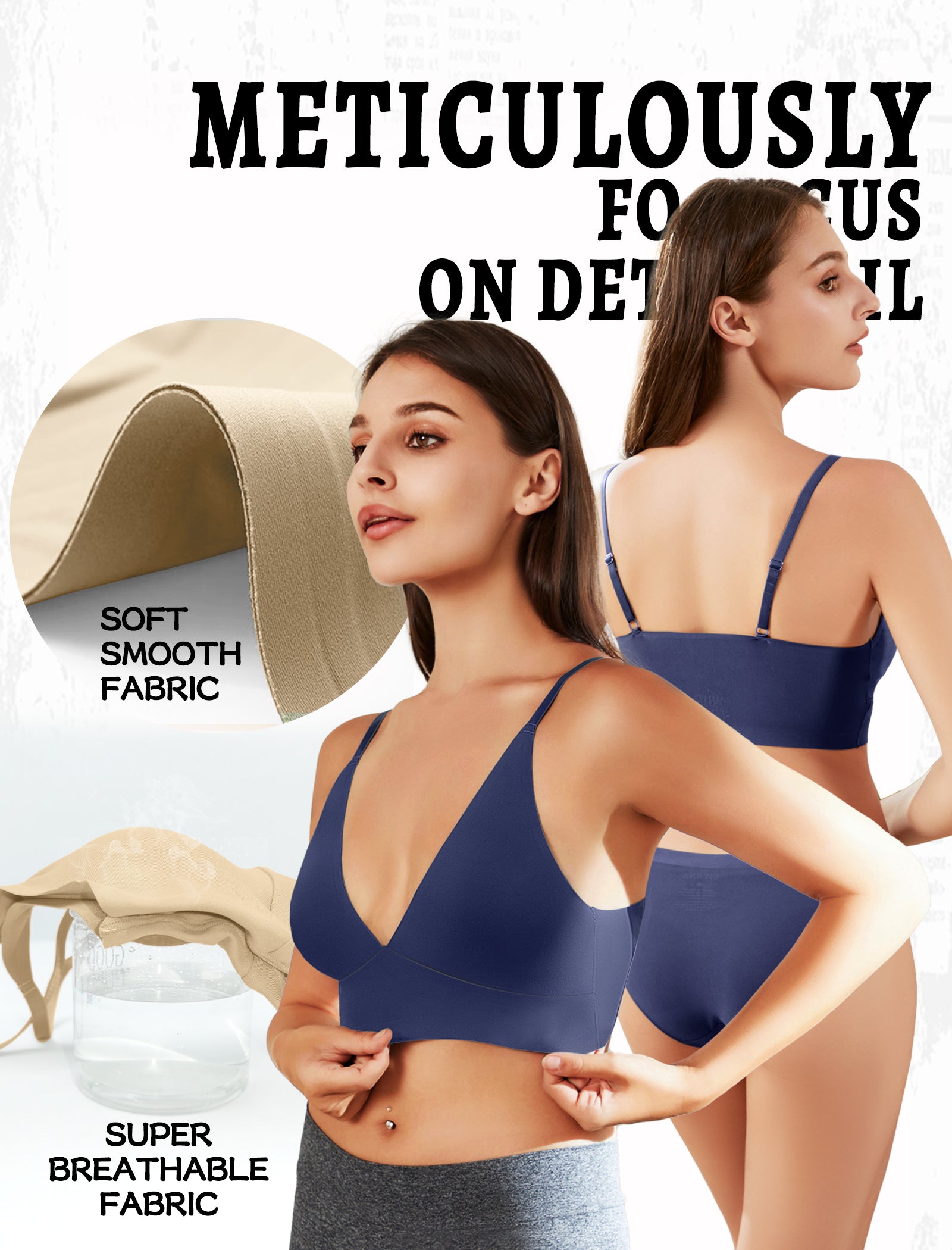 4Leezy Wireless Bras for Women - 4 Pack Padded Sports Bra Bralettes with Support No Underwire Seamless Workout Tops Cami Crop Tank Tops S-XXL