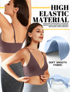 4Leezy Wireless Bras for Women - 4 Pack Padded Sports Bra Bralettes with Support No Underwire Seamless Workout Tops Cami Crop Tank Tops S-XXL