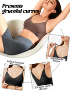 Livona Lace Bralette for Women - Comfort Sports Bra Wireless Padded Bralette with Support Workout Tops Cami Crop S-XXL