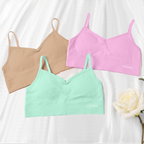 Livona 3 Pack Training Bras for Girls-Sports Bra, Fitness Bra, Padded Everyday Bra Bralette,Crop Cami Tank Top (6-14)
