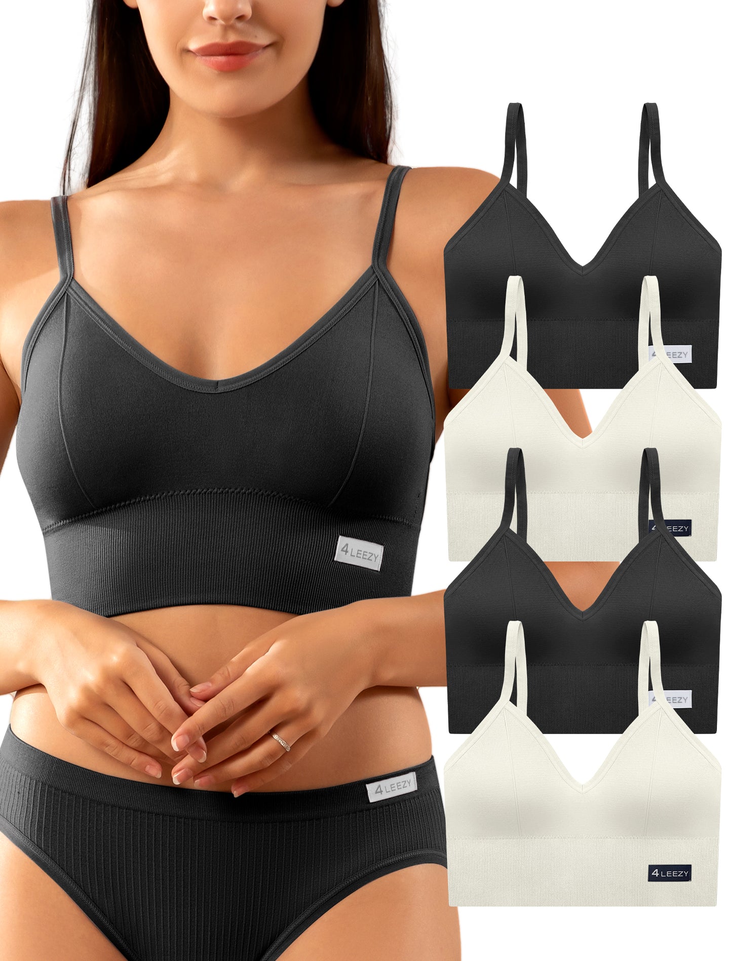 Livona Sports Bras for Women- Wireless Soft Workout Tops Padded Seamless Fitness Bralettes Comfort Cami Tank S-XXL