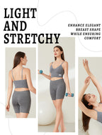 4Leezy 2 Pack Sports Bras for Women- Wireless Soft Workout Tops, Padded Seamless Fitness Bralettes, Adjustable Comfort Crop Cami Tank S-XXL