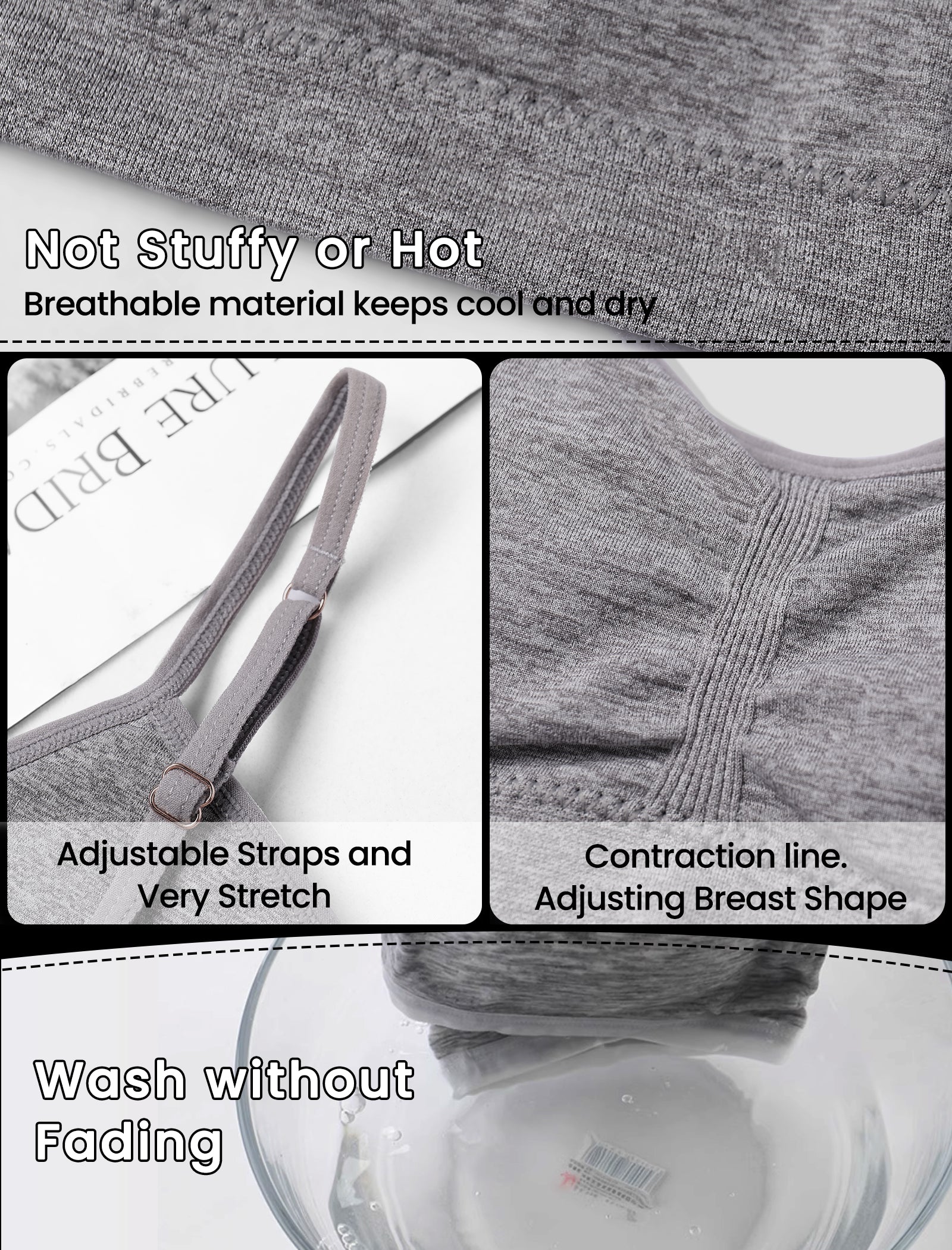 Livona 3 Pack Popular Girls Padded Training Bra Pack – Crop Cami Training Bras for Girls,Seamless Bra Design with Removable Padding