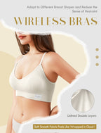 4Leezy Sports Bra for Women- Seamless Wireless Soft Bralette with Comfortable Padded and Nice Racerback Workout Tops Cami Crop Tank S-XXL