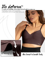 Women's Seamless Push Up Bra Longline Wireless Padded Bralettes with Support Lift Plunge T-Shirt/Tank Top Bras