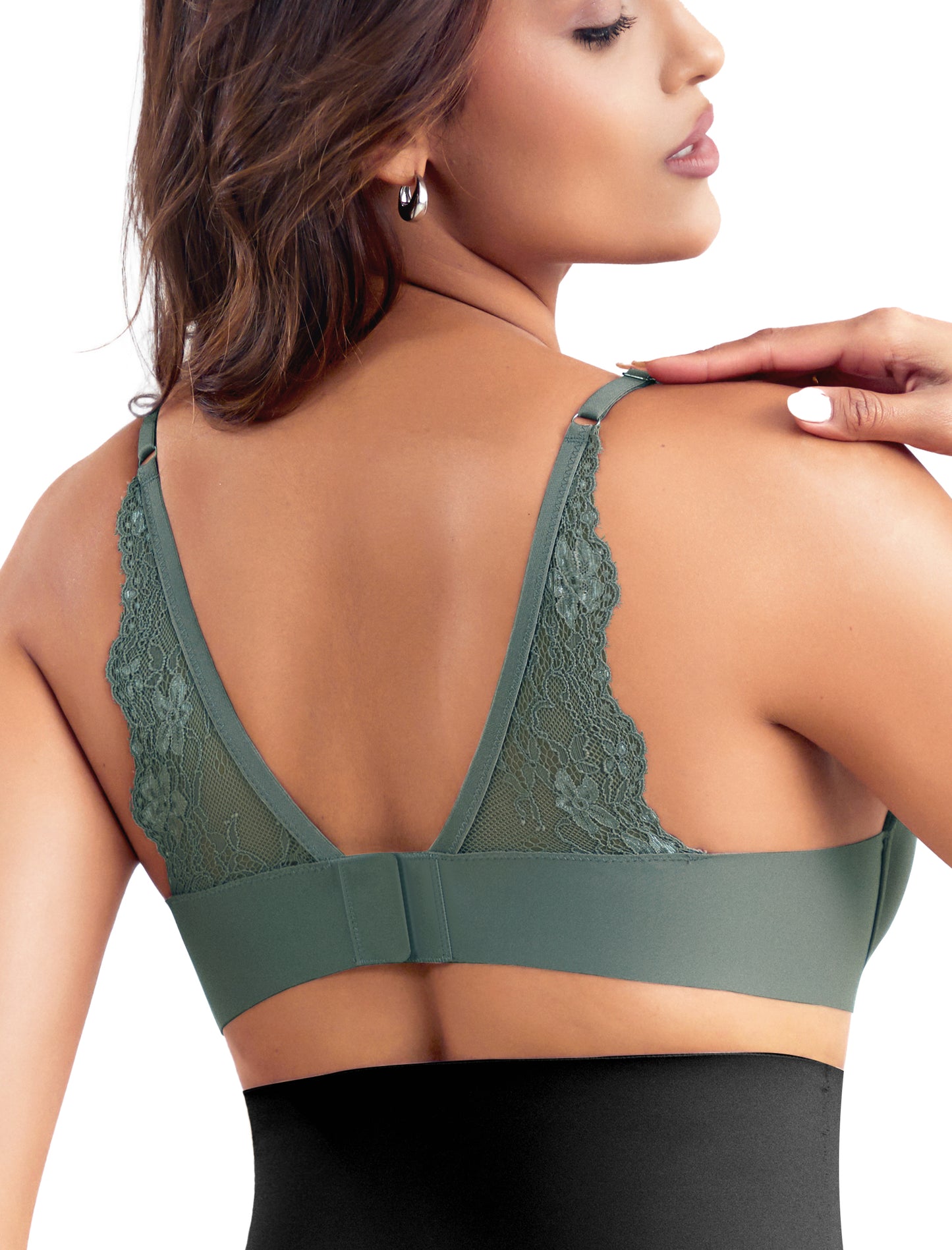 Leezywear Women's T-Shirt/Tank Top Bra - Full Coverage Laser Push Up with Back Lace Support Work Out Bra