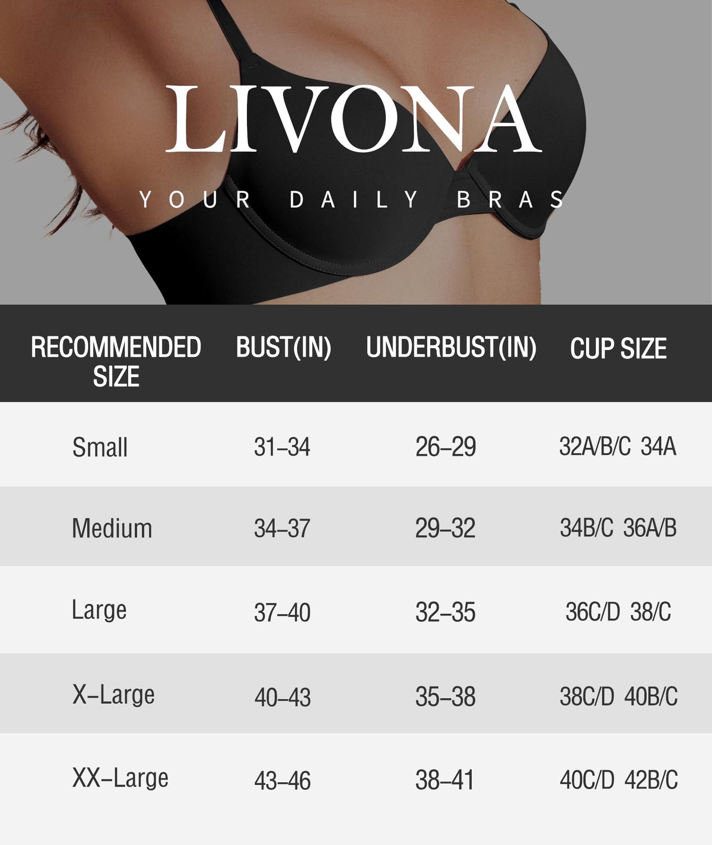 Leezywear Women's T-Shirt/Tank Top Bra - Full Coverage Laser Push Up with Back Lace Support Work Out Bra