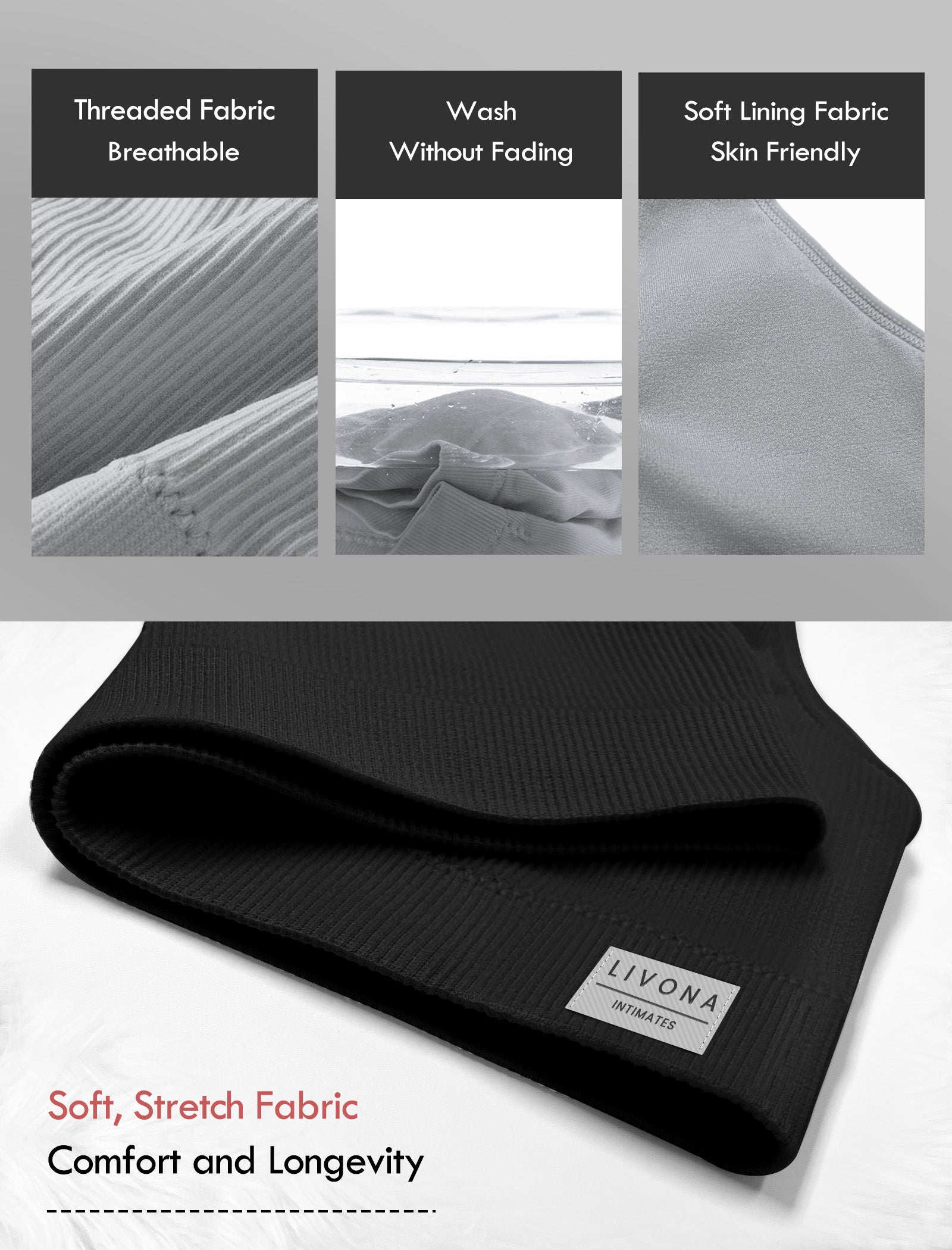 Livona 3 Packs Girls Sports Bra Crop Tops for Kids Training Bra Cute Crop Tops for Girls Cami Bra( 6-14）