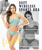 LIVONA 3 Pack Women's Seamless Sports Bra V-Neck Wirefree with Removable Pads Everyday Soft Invisible Lounge Cami Bralette S-XXL