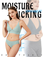 4Leezy Wireless Bras for Women - 2 Pack Sports Bra Bralettes with Support No Underwire Seamless Workout Tops Cami Crop Tank S-XXL