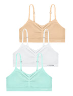 Livona 3 Pack Popular Girls Padded Training Bra Pack – Crop Cami Training Bras for Girls,Seamless Bra Design with Removable Padding