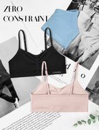 Livona 3 Pack Popular Girls Padded Training Bra Pack – Crop Cami Training Bras for Girls,Seamless Bra Design with Removable Padding