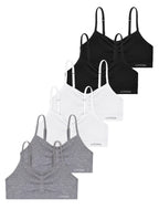 Livona 6 Pack Popular Girls Padded Training Bra Pack – Crop Cami Training Bras for Girls,Seamless Bra Design with Removable Padding