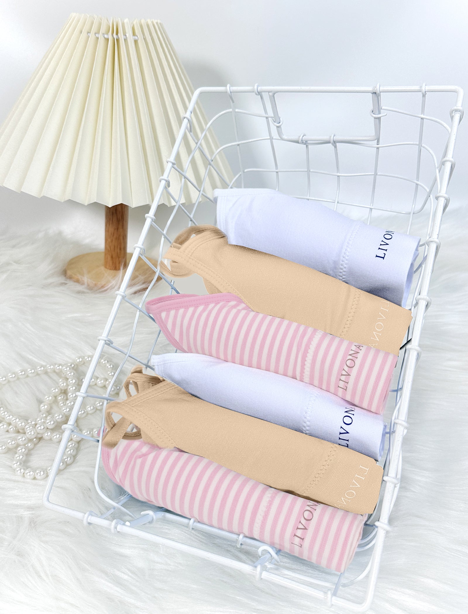 Livona 3 Pack Training Bras for Girls-Sports Bra, Fitness Bra, Padded Everyday Bra Bralette,Crop Cami Tank Top (6-14)