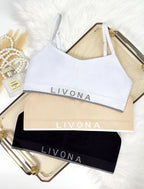 Livona 6 Pack Training Bras for Girls-Sports Bra for Teen Ribbed Wireless Bralette Fitness Padded Crop Cami Tank Top(6-14)