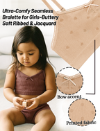 Livona Ultra-Comfy Seamless Bralette for Girls–Buttery Soft Ribbed & Jacquard,No Padding – Effortless Comfort & Style