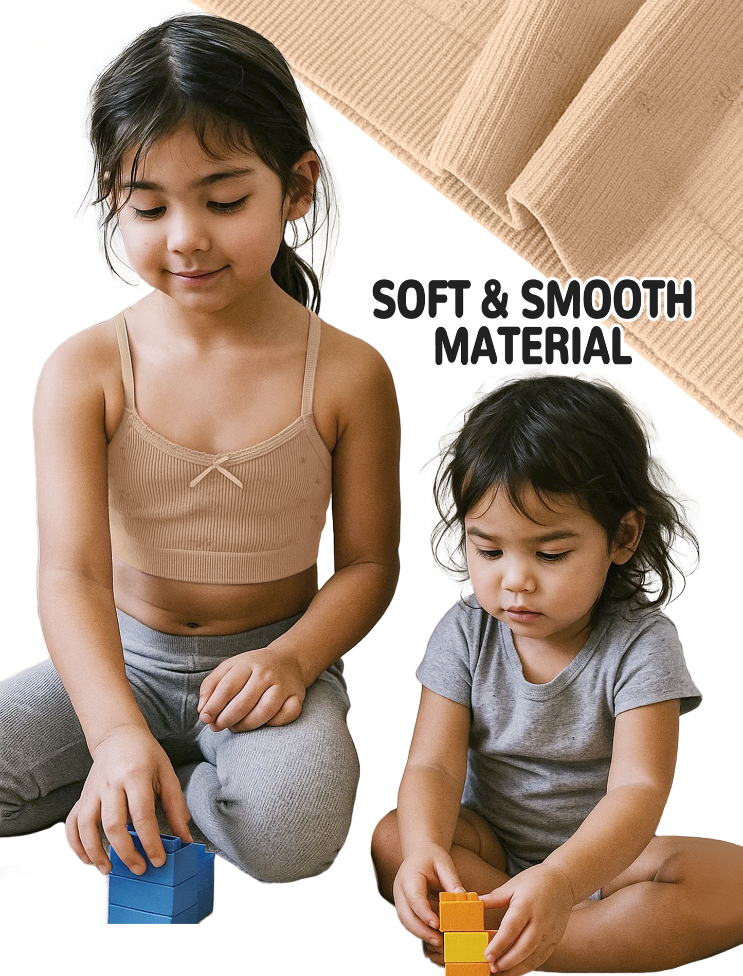 Livona Ultra-Comfy Seamless Bralette for Girls–Buttery Soft Ribbed & Jacquard,No Padding – Effortless Comfort & Style