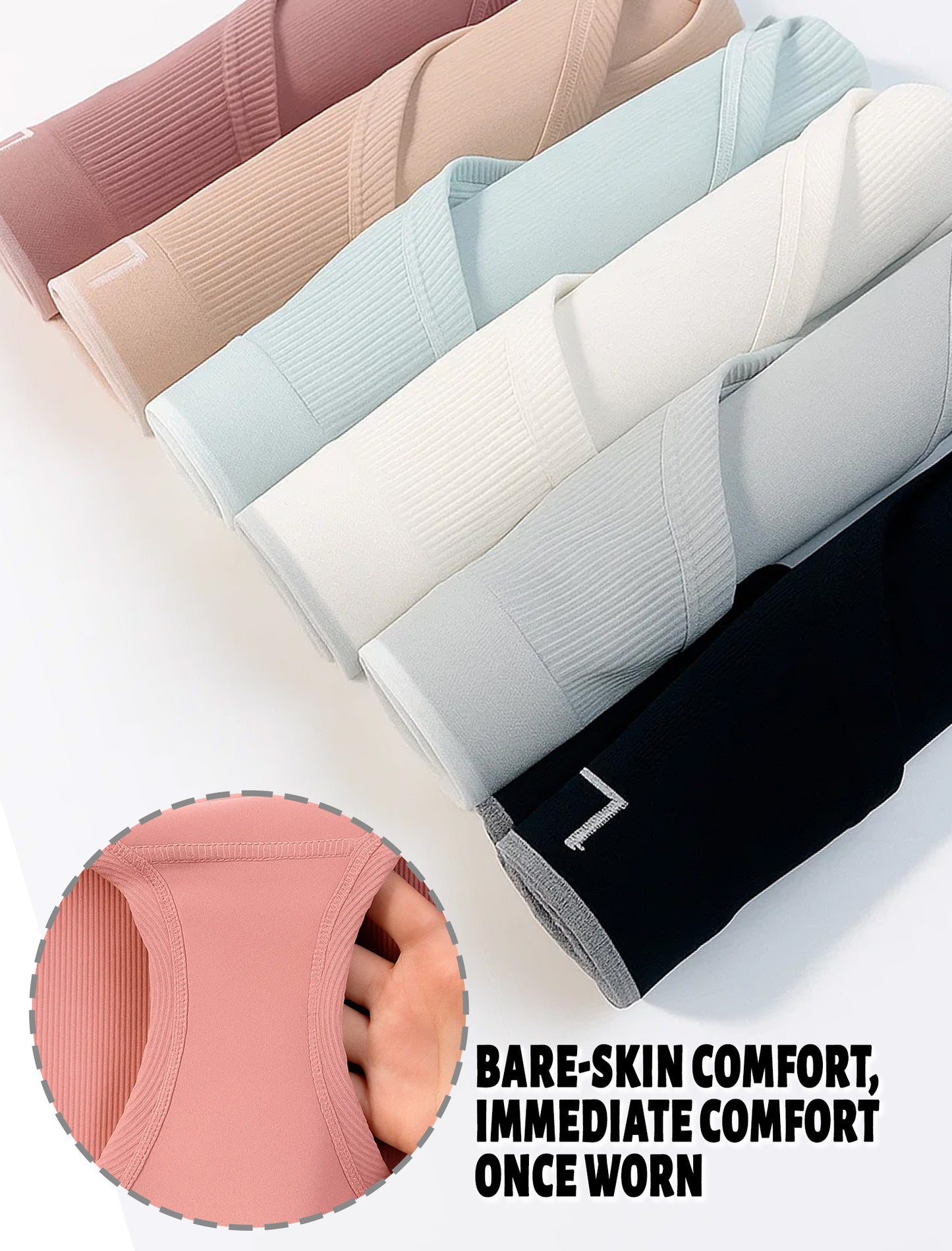 Livona Girls Seamless Ribbed Training Panties - Soft Sports Underwear for Teens