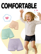 Livona Girls' Seamless Boyshort Underwear,Moisture-Wicking Kids Panties,No-Ride Design
