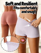 Livona 9-Pack Girls' Seamless Boyshort Underwear,Moisture-Wicking Kids Panties,No-Ride Design