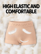 Livona Girls' Seamless Boyshort Underwear,Moisture-Wicking Kids Panties,No-Ride Design
