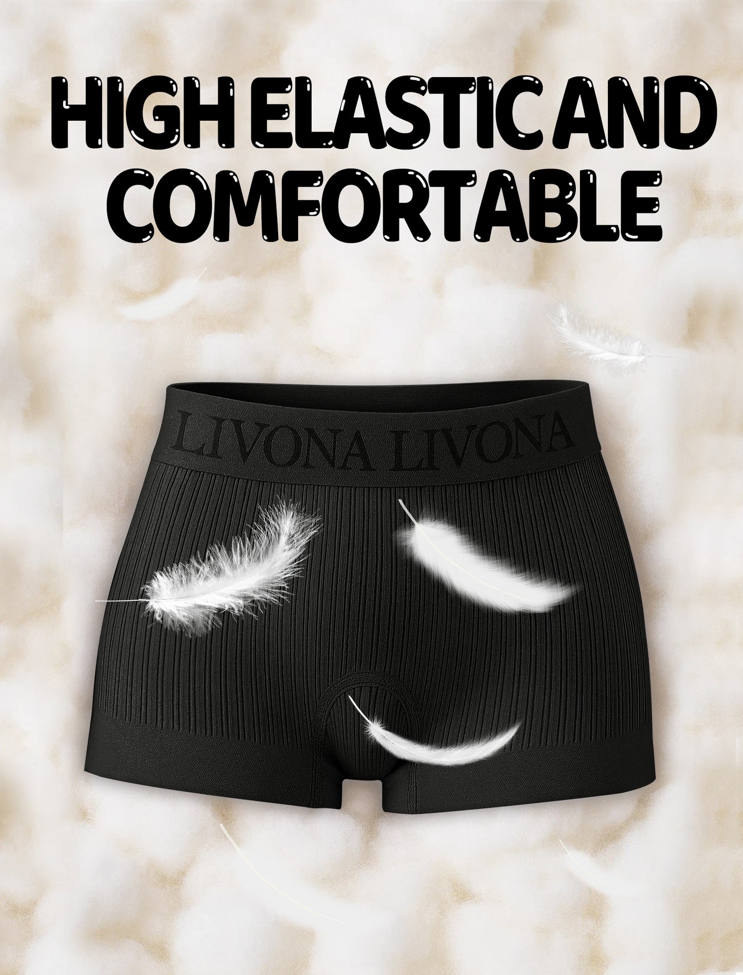 Livona Girls' Seamless Boyshort Underwear,Moisture-Wicking Kids Panties,No-Ride Design