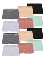 Livona Girls' Seamless Boyshort Underwear,Moisture-Wicking Kids Panties,No-Ride Design