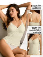 Livona Women's Lace Cami Top - Adjustable Spaghetti Straps Wireless Comfort Padded Tank for Sleep Lounge
