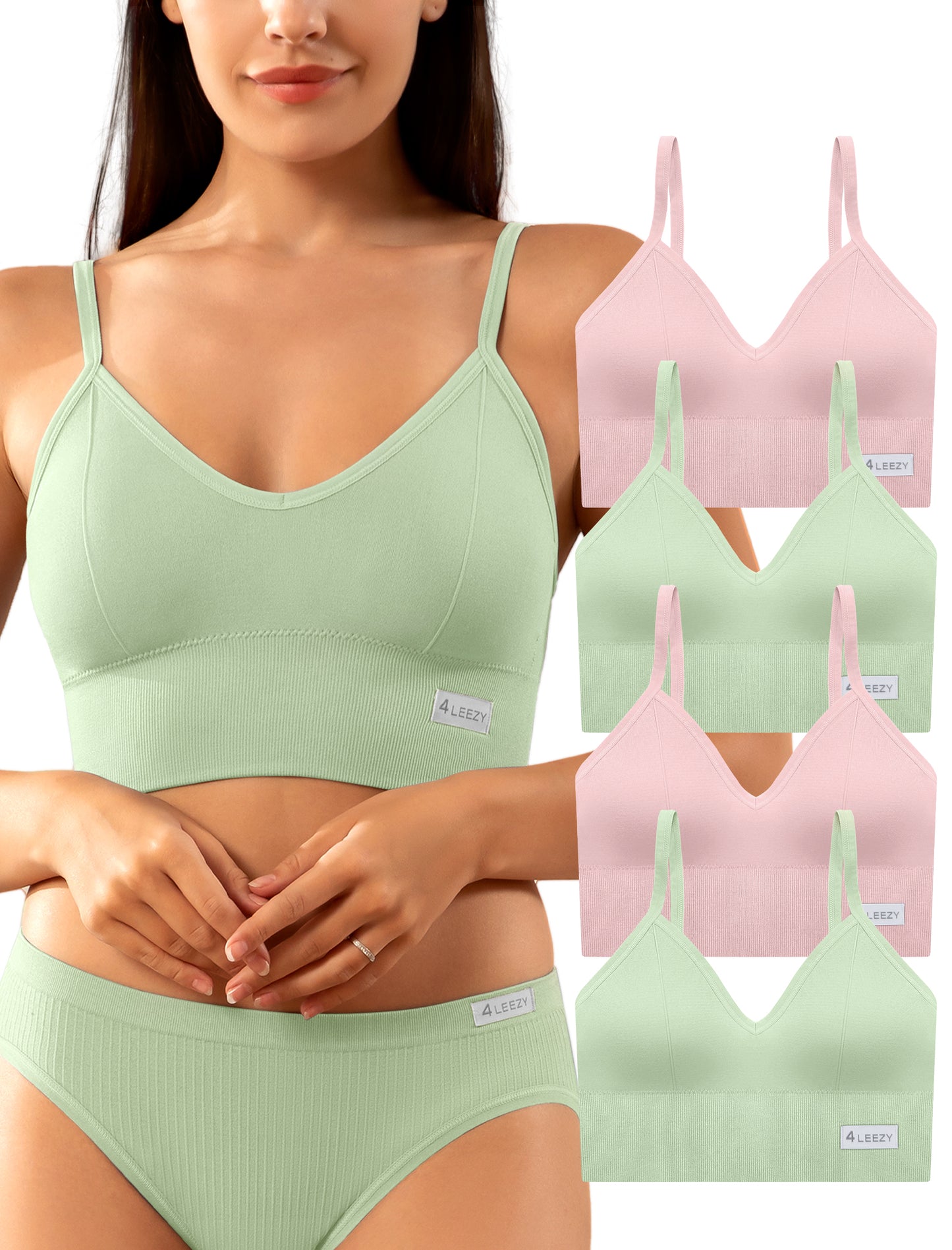 Livona Sports Bras for Women- Wireless Soft Workout Tops Padded Seamless Fitness Bralettes Comfort Cami Tank S-XXL