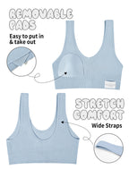 Livona 3 Packs Girls Sports Bra Crop Tops for Kids Training Bra Cute Crop Tops for Girls Cami Bra( 6-14）