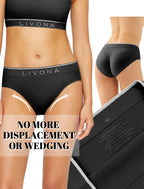 Livona Girls Seamless Ribbed Training Panties - Soft Sports Underwear for Teens