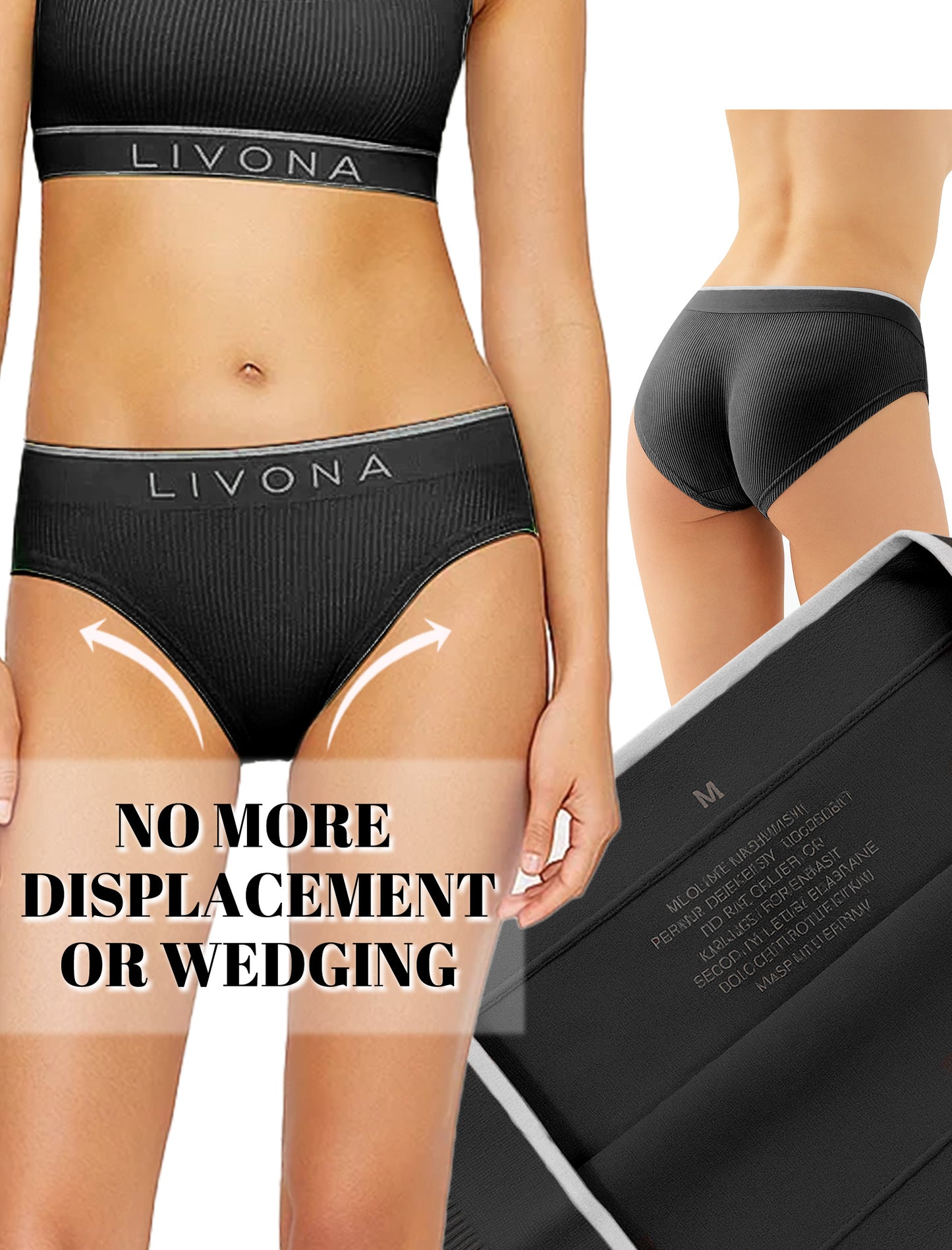 Livona Girls Seamless Ribbed Training Panties - Soft Sports Underwear for Teens