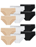 Livona Girls Seamless Ribbed Training Panties - Soft Sports Underwear for Teens