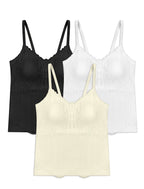 Livona Women's Lace Cami Top - Adjustable Spaghetti Straps Wireless Comfort Padded Tank for Sleep Lounge